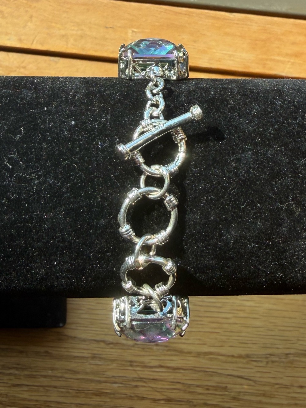 925 STERLING SILVER MYSTIC TOPAZ BRACELET - Picture 5 of 13